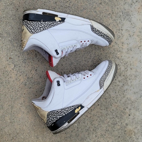 Nike Air Jordan Retro 3 Cement Grey Shoes - Picture 5 of 10